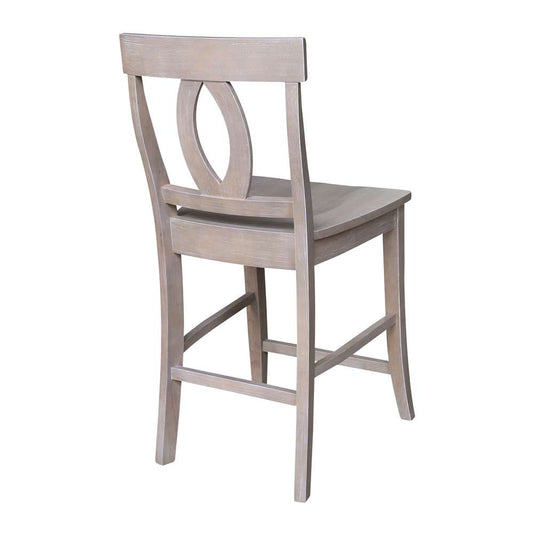 International Concepts - Cosmo Counter Height Stool - 24inSH in Washed Gray Taupe Finish - S09-1702 veiw 2