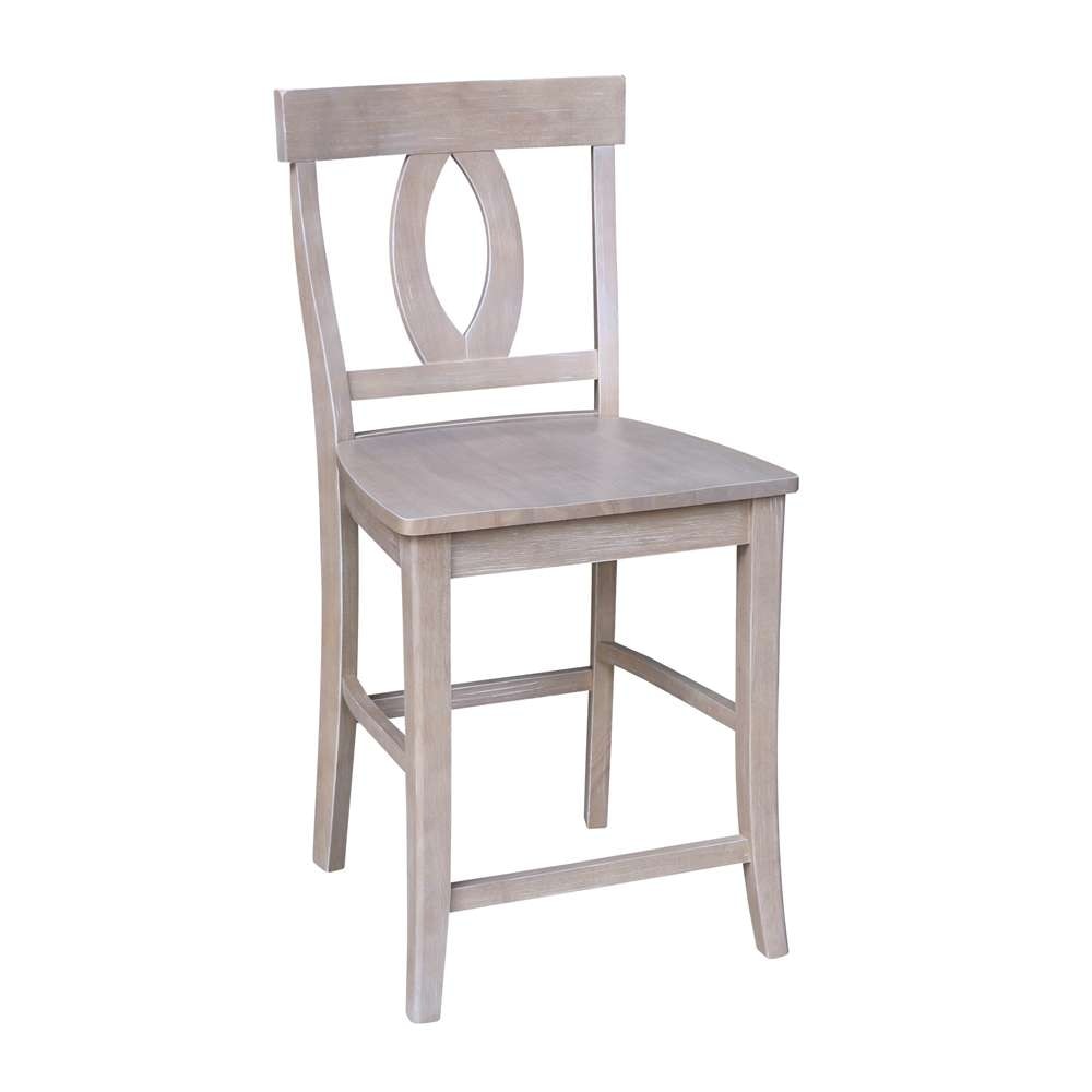 International Concepts - Cosmo Counter Height Stool - 24inSH in Washed Gray Taupe Finish - S09-1702 veiw 4
