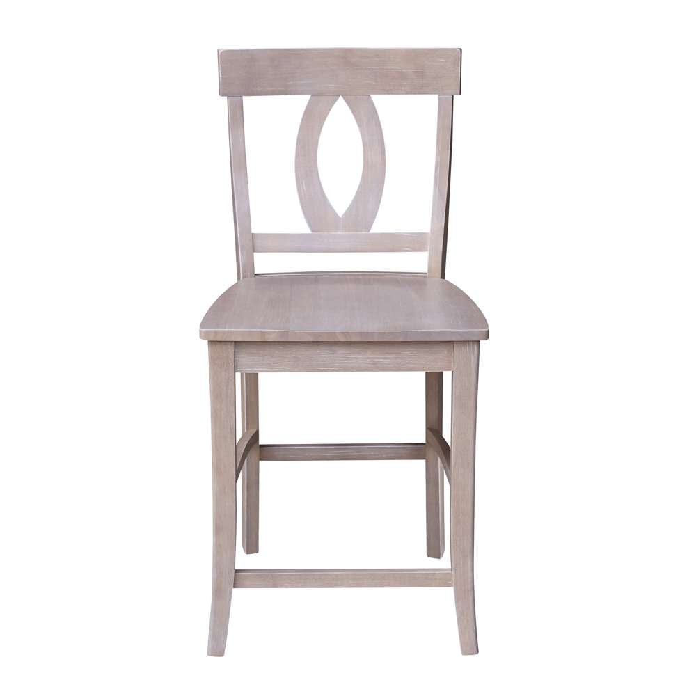 International Concepts - Cosmo Counter Height Stool - 24inSH in Washed Gray Taupe Finish - S09-1702 veiw 6