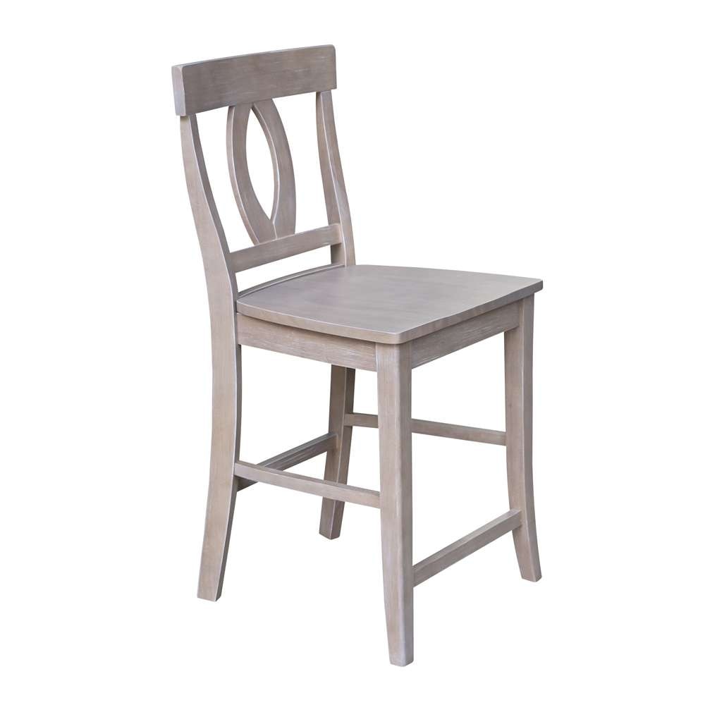 International Concepts - Cosmo Counter Height Stool - 24inSH in Washed Gray Taupe Finish - S09-1702 veiw 7