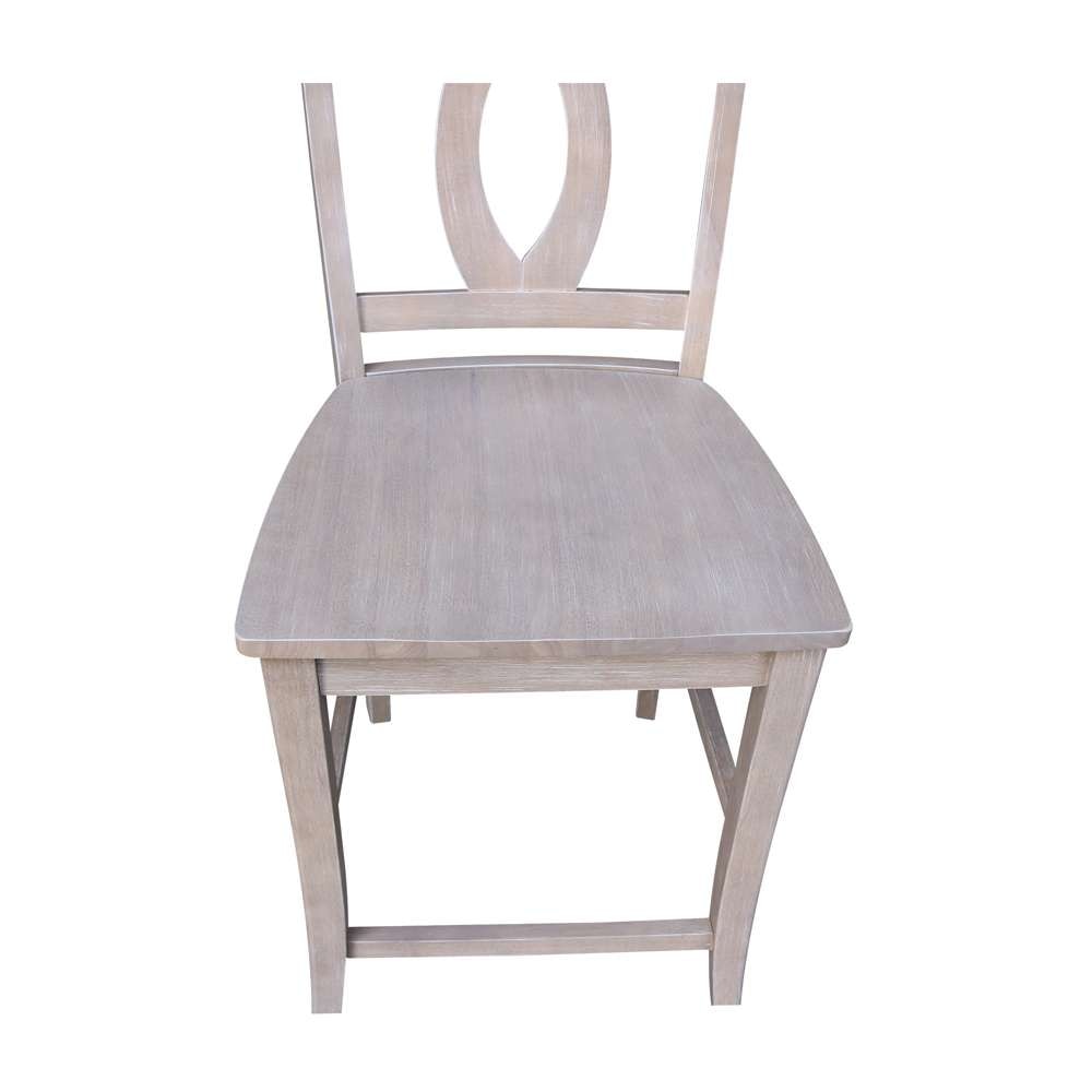 International Concepts - Cosmo Counter Height Stool - 24inSH in Washed Gray Taupe Finish - S09-1702 veiw 9