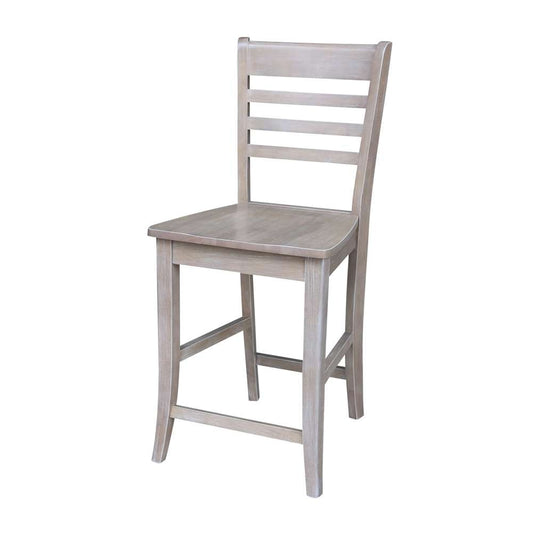 International Concepts - Cosmo Counter Height Stool - 24inSH in Washed Gray Taupe Finish - S09-3102 veiw 1