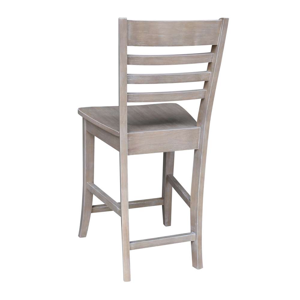 International Concepts - Cosmo Counter Height Stool - 24inSH in Washed Gray Taupe Finish - S09-3102 veiw 2