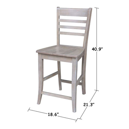 International Concepts - Cosmo Counter Height Stool - 24inSH in Washed Gray Taupe Finish - S09-3102 veiw 3