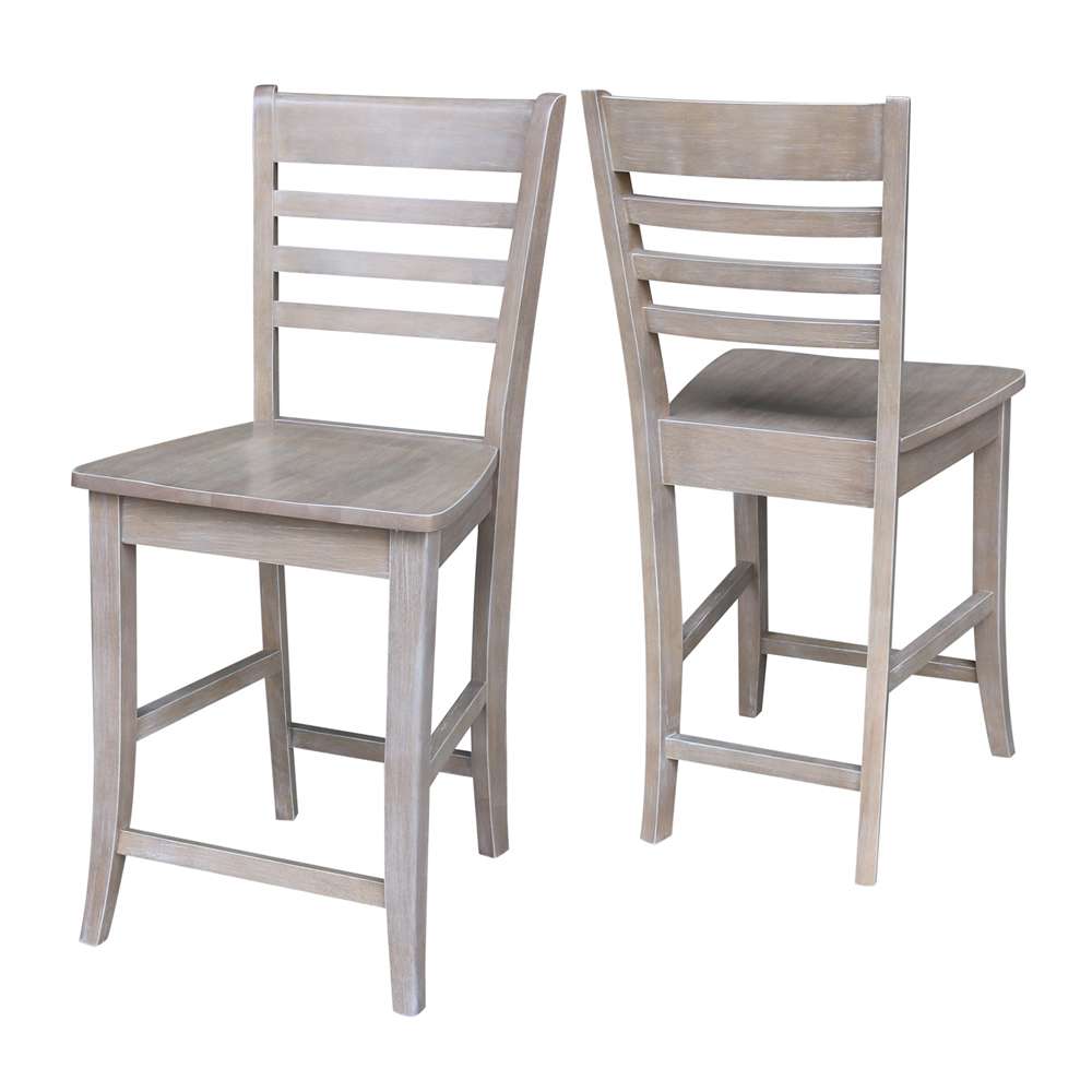 International Concepts - Cosmo Counter Height Stool - 24inSH in Washed Gray Taupe Finish - S09-3102 veiw 4