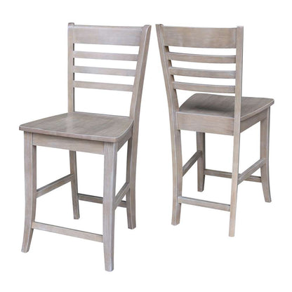 International Concepts - Cosmo Counter Height Stool - 24inSH in Washed Gray Taupe Finish - S09-3102 veiw 4