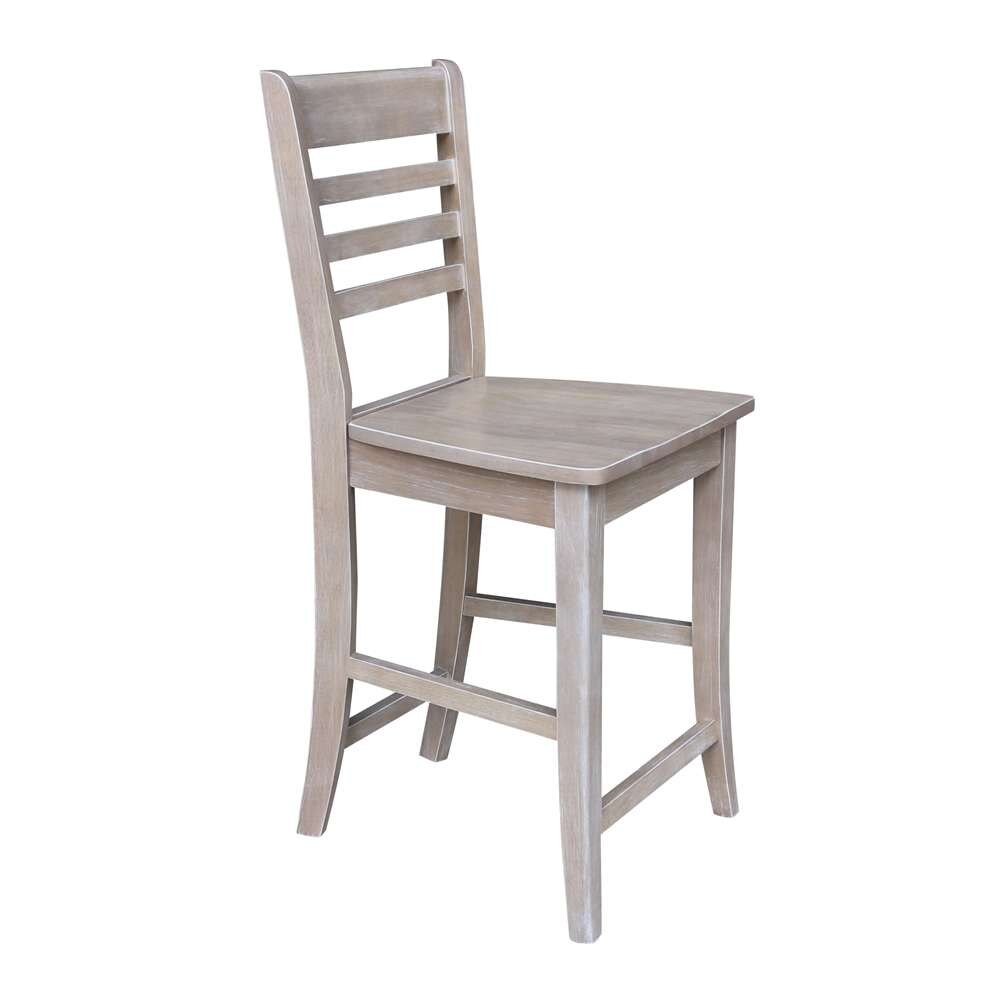 International Concepts - Cosmo Counter Height Stool - 24inSH in Washed Gray Taupe Finish - S09-3102 veiw 6
