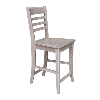 International Concepts - Cosmo Counter Height Stool - 24inSH in Washed Gray Taupe Finish - S09-3102 veiw 6