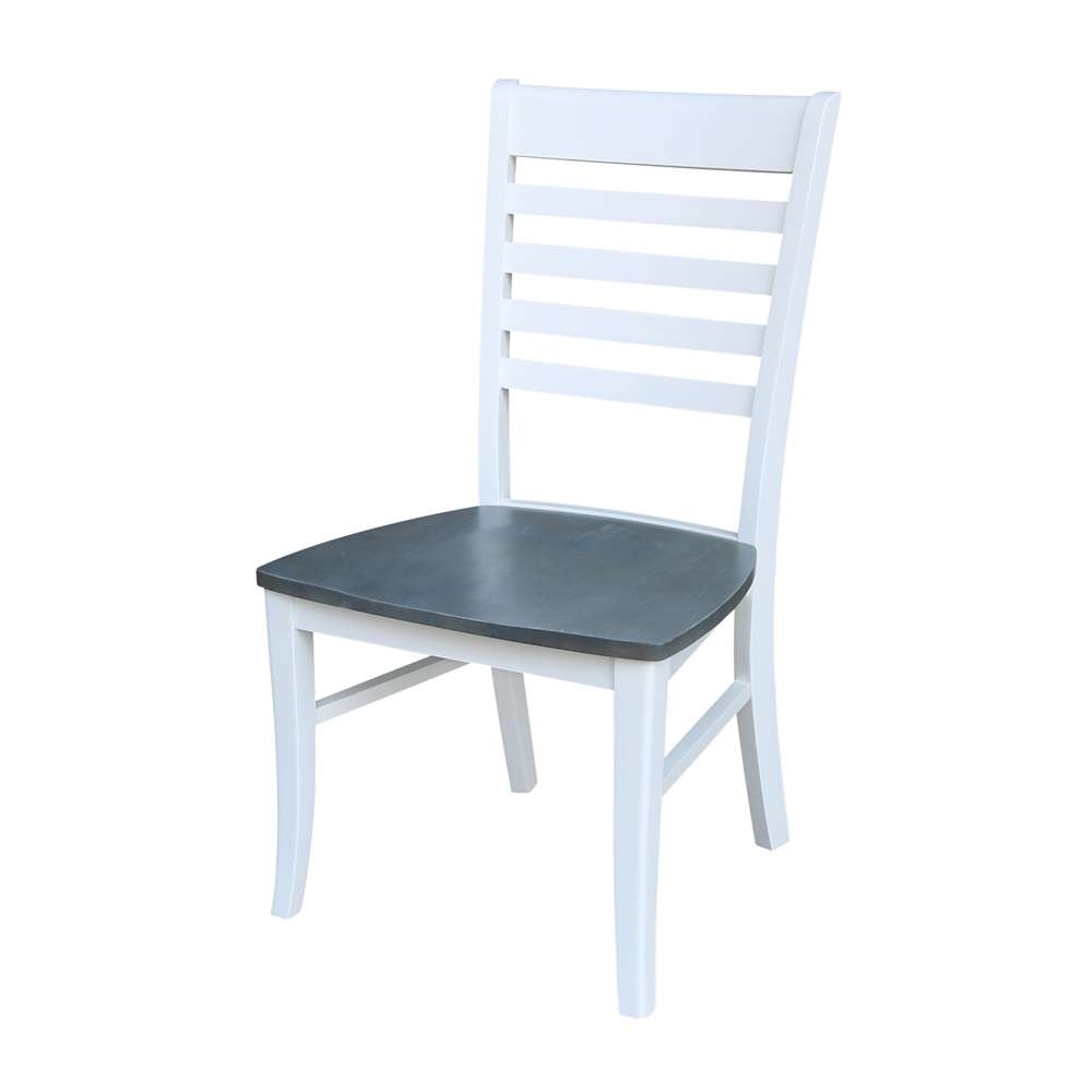 International Concepts - Cosmo Roma Chair in White/Heather Gray Finish (Set of 2) - C05-310P veiw 1