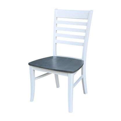 International Concepts - Cosmo Roma Chair in White/Heather Gray Finish (Set of 2) - C05-310P veiw 1