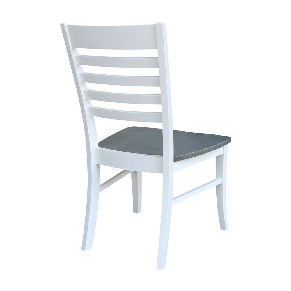 International Concepts - Cosmo Roma Chair in White/Heather Gray Finish (Set of 2) - C05-310P veiw 2