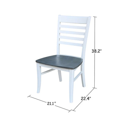 International Concepts - Cosmo Roma Chair in White/Heather Gray Finish (Set of 2) - C05-310P veiw 3