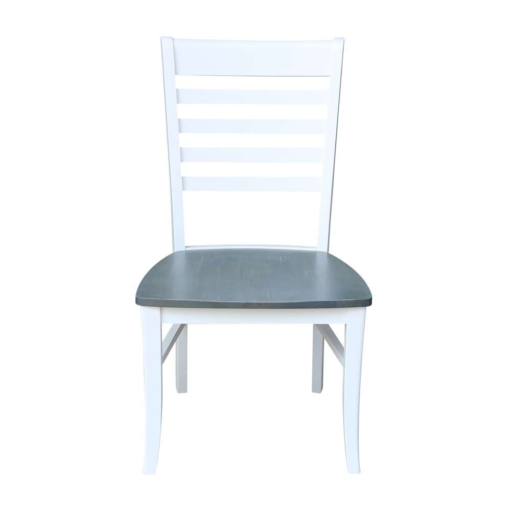 International Concepts - Cosmo Roma Chair in White/Heather Gray Finish (Set of 2) - C05-310P veiw 5