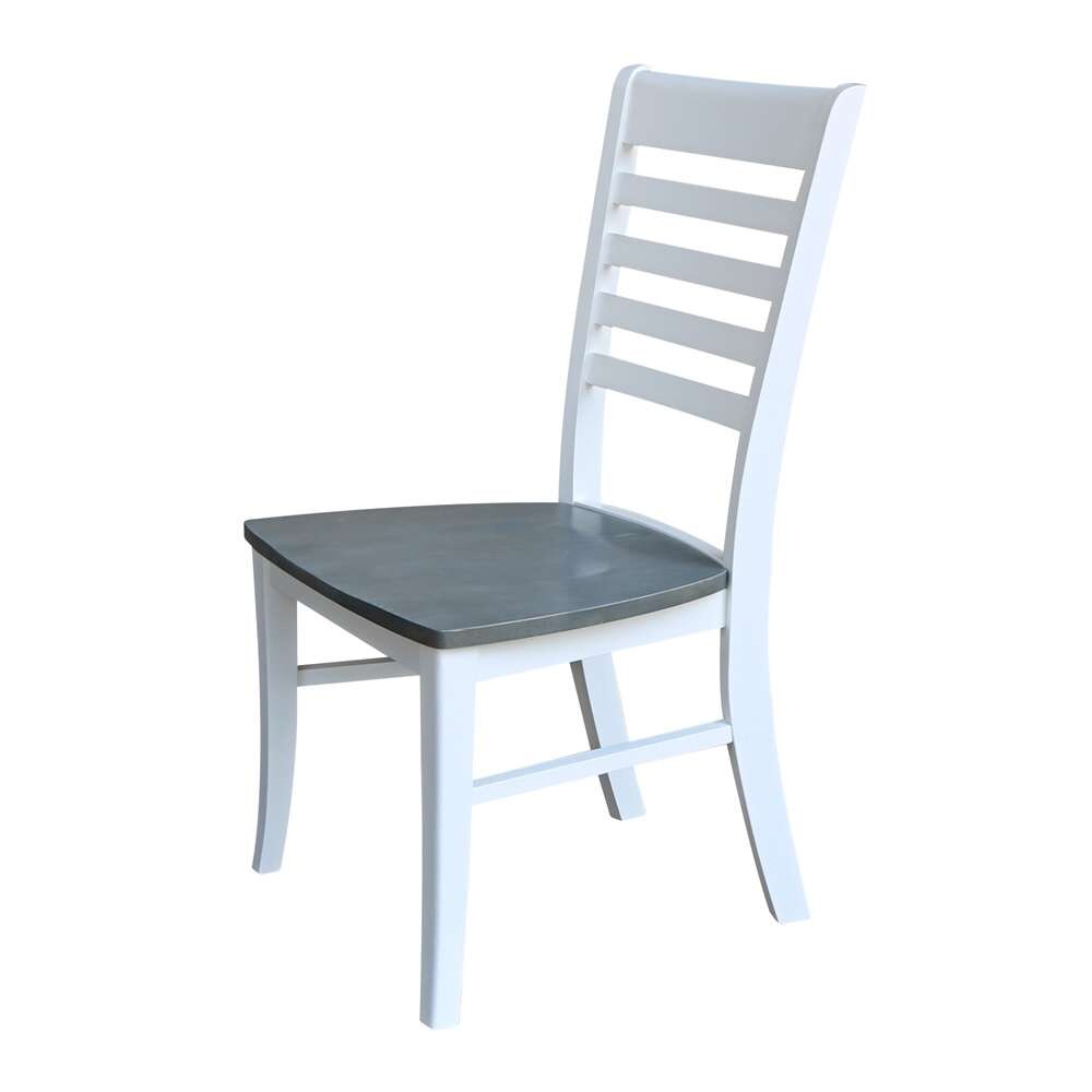 International Concepts - Cosmo Roma Chair in White/Heather Gray Finish (Set of 2) - C05-310P veiw 6
