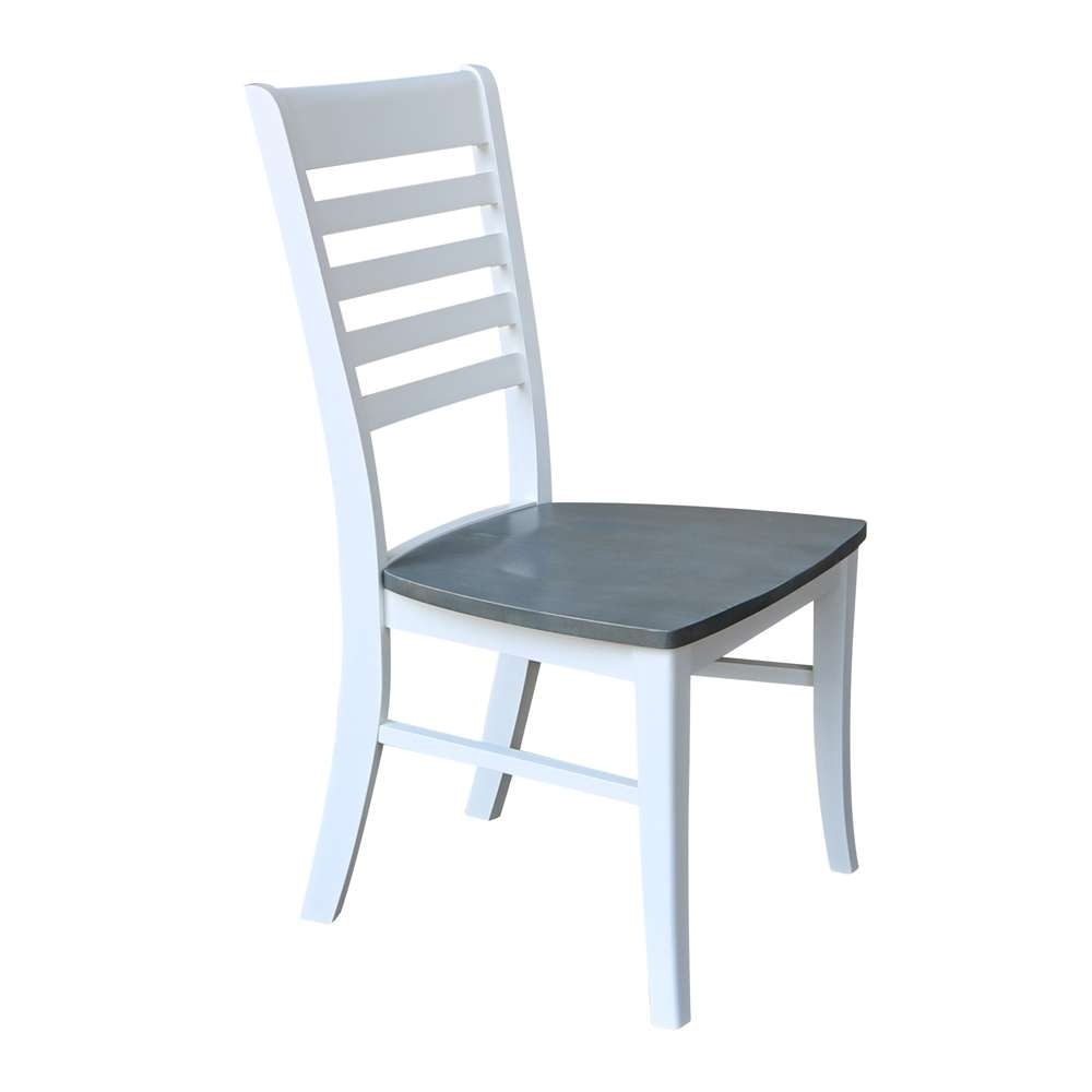International Concepts - Cosmo Roma Chair in White/Heather Gray Finish (Set of 2) - C05-310P veiw 7