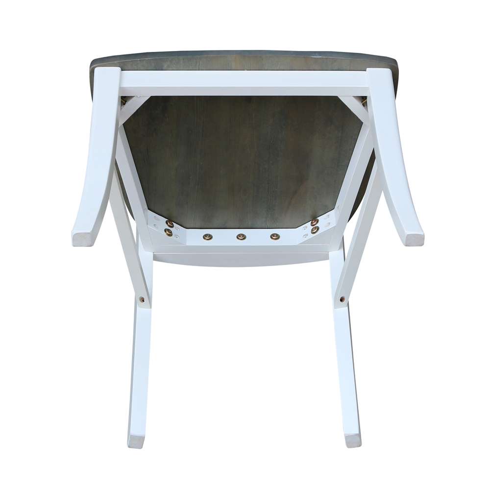 International Concepts - Cosmo Roma Chair in White/Heather Gray Finish (Set of 2) - C05-310P veiw 8