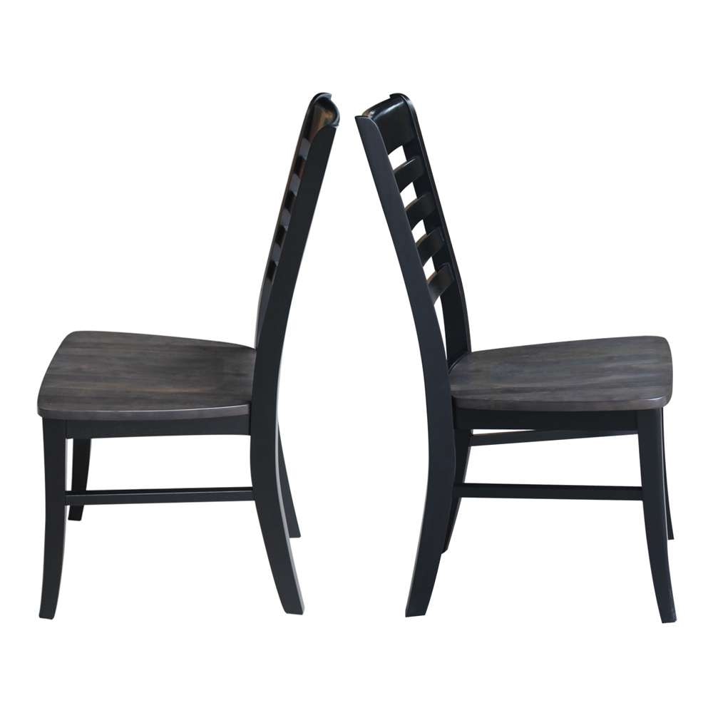 International Concepts - Cosmo Tall Mission Chair in Coal-Black/Washed Black Finish (Set of 2) - C75-465P veiw 2