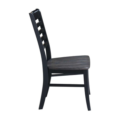 International Concepts - Cosmo Tall Mission Chair in Coal-Black/Washed Black Finish (Set of 2) - C75-465P veiw 3