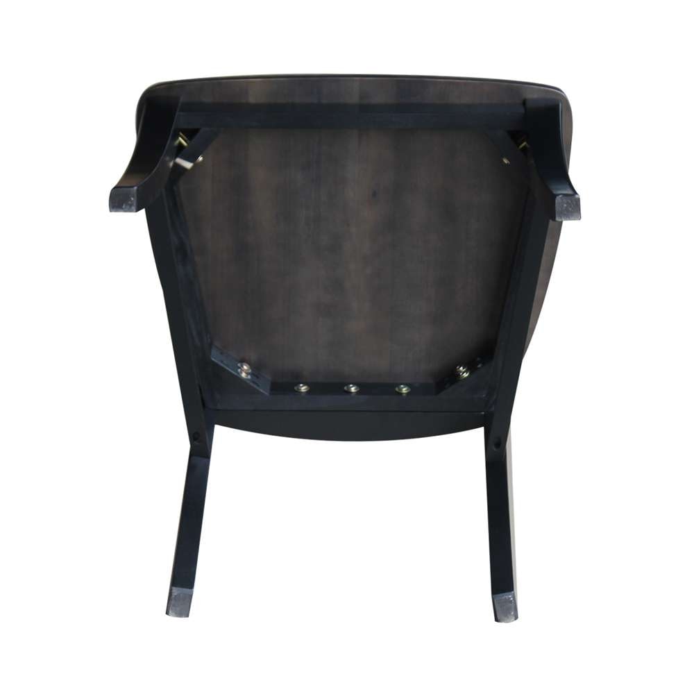 International Concepts - Cosmo Tall Mission Chair in Coal-Black/Washed Black Finish (Set of 2) - C75-465P veiw 4