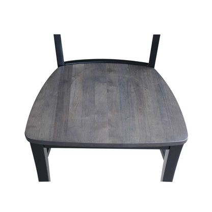 International Concepts - Cosmo Tall Mission Chair in Coal-Black/Washed Black Finish (Set of 2) - C75-465P veiw 5