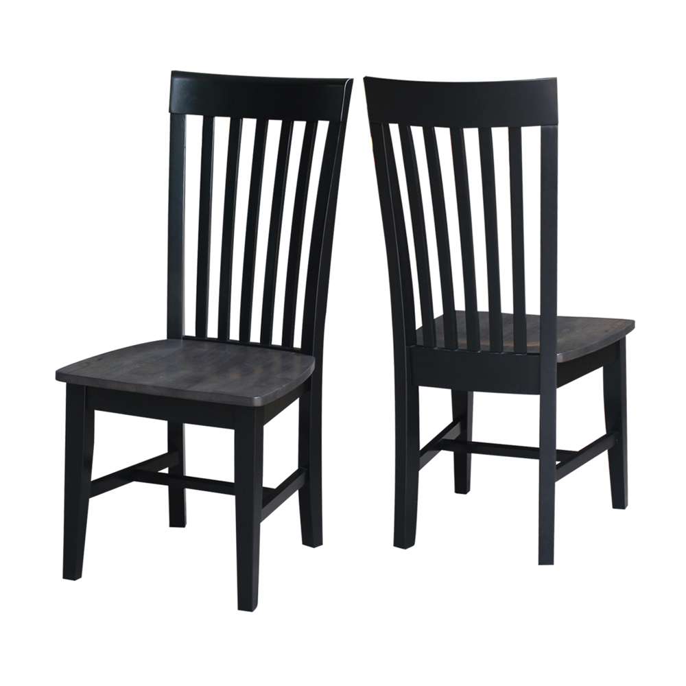 International Concepts - Cosmo Tall Mission Chair in Coal-Black/Washed Black Finish (Set of 2) - C75-465P veiw 7