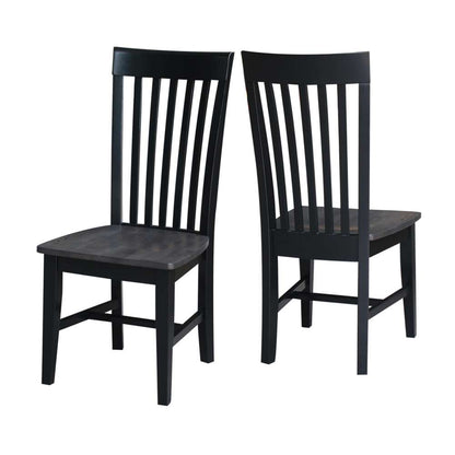International Concepts - Cosmo Tall Mission Chair in Coal-Black/Washed Black Finish (Set of 2) - C75-465P veiw 7