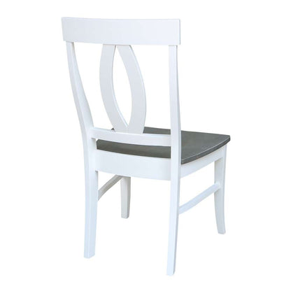 International Concepts - Cosmo Verona Chair in White/Heather Gray Finish (Set of 2) - C05-170P veiw 2