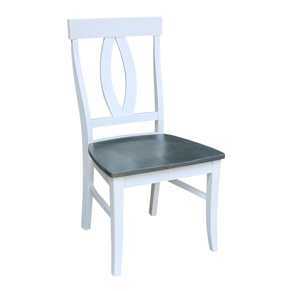 International Concepts - Cosmo Verona Chair in White/Heather Gray Finish (Set of 2) - C05-170P veiw 4