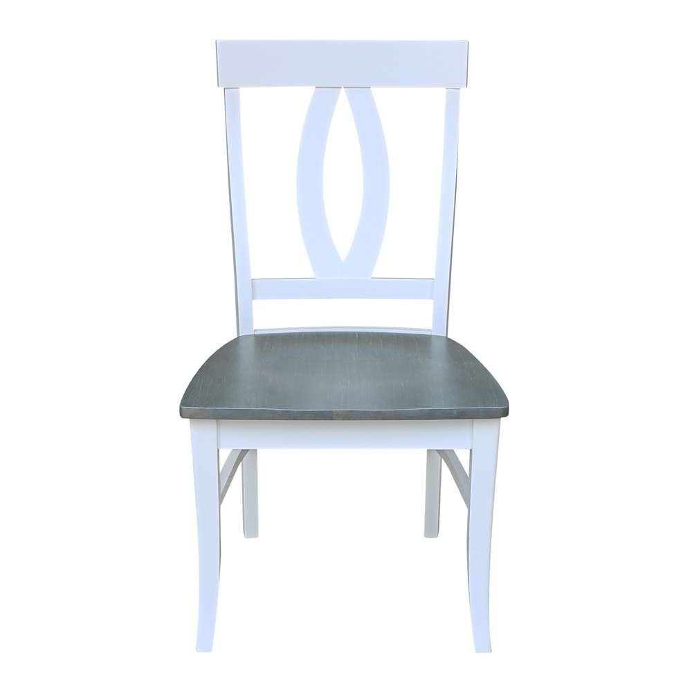 International Concepts - Cosmo Verona Chair in White/Heather Gray Finish (Set of 2) - C05-170P veiw 5