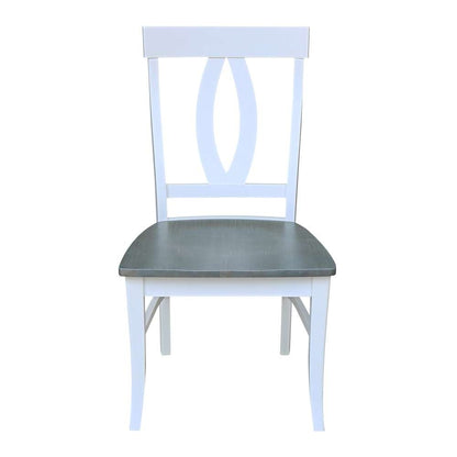 International Concepts - Cosmo Verona Chair in White/Heather Gray Finish (Set of 2) - C05-170P veiw 5