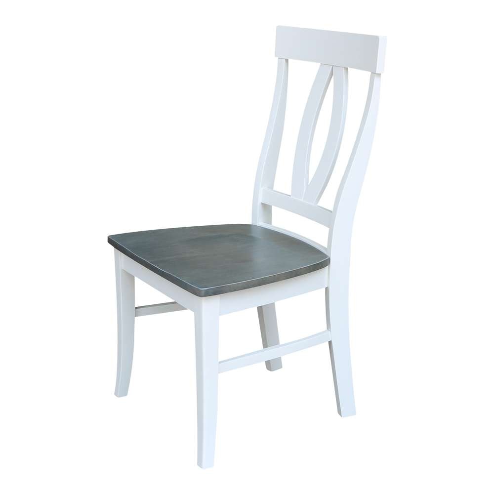 International Concepts - Cosmo Verona Chair in White/Heather Gray Finish (Set of 2) - C05-170P veiw 6