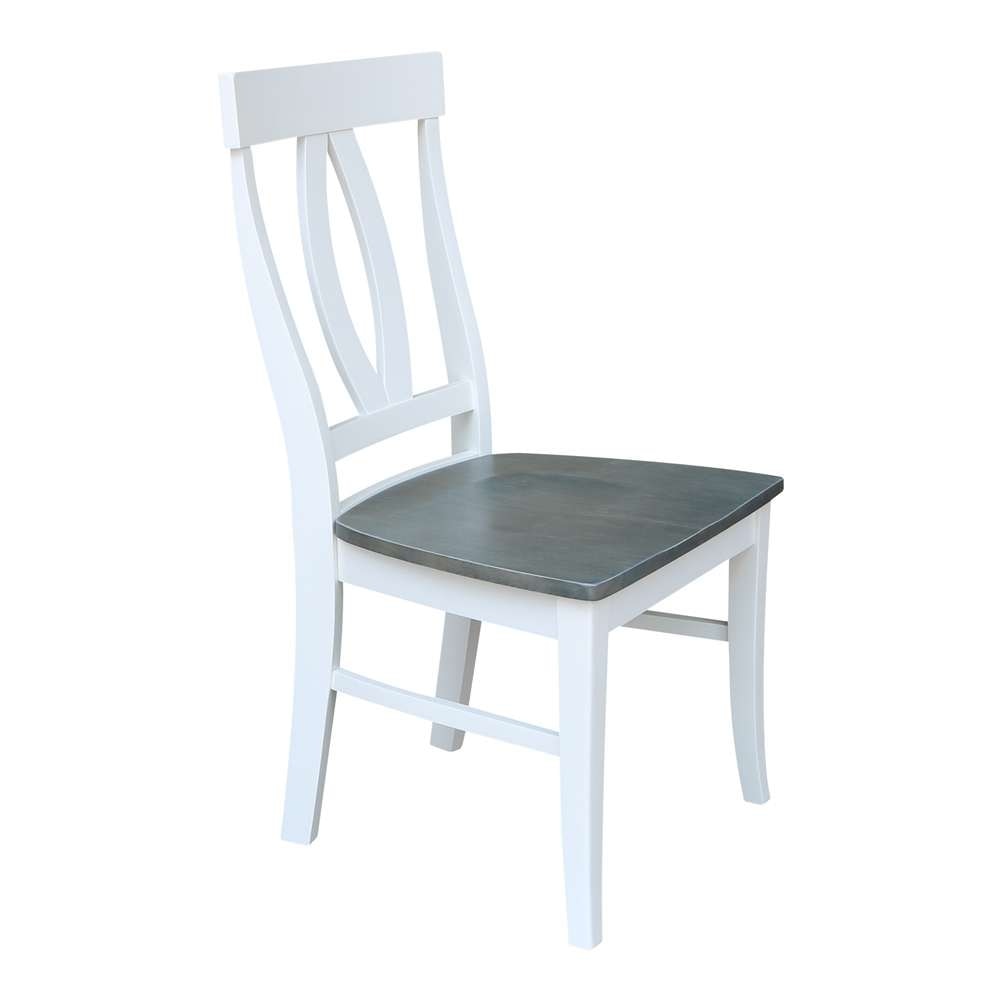 International Concepts - Cosmo Verona Chair in White/Heather Gray Finish (Set of 2) - C05-170P veiw 7