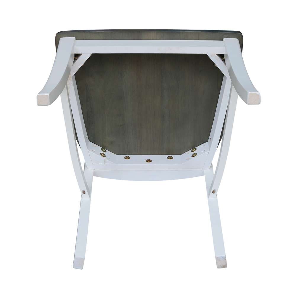 International Concepts - Cosmo Verona Chair in White/Heather Gray Finish (Set of 2) - C05-170P veiw 8