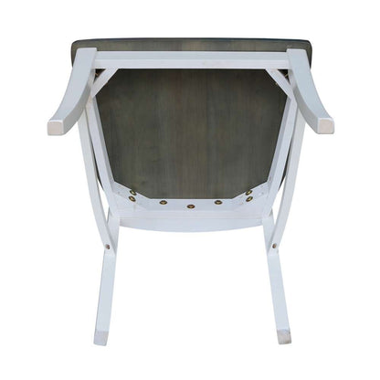 International Concepts - Cosmo Verona Chair in White/Heather Gray Finish (Set of 2) - C05-170P veiw 8