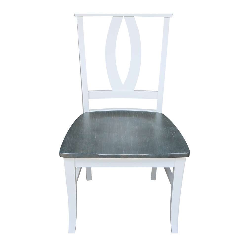 International Concepts - Cosmo Verona Chair in White/Heather Gray Finish (Set of 2) - C05-170P veiw 9