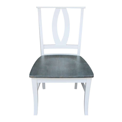 International Concepts - Cosmo Verona Chair in White/Heather Gray Finish (Set of 2) - C05-170P veiw 9