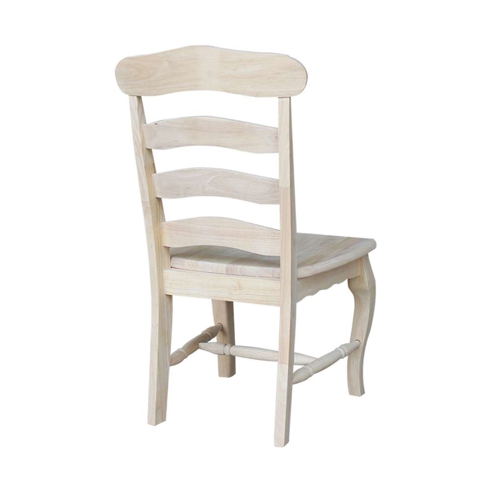 International Concepts - Country French Chair with Solid Seat (Set of 2) - C-219P veiw 2