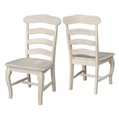 International Concepts - Country French Chair with Solid Seat (Set of 2) - C-219P veiw 4