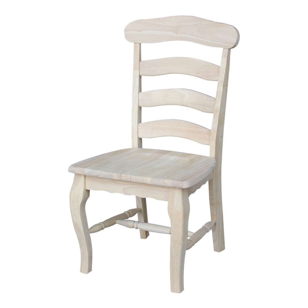 International Concepts - Country French Chair with Solid Seat (Set of 2) - C-219P veiw 5
