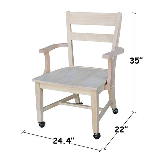 International Concepts - Dining Chair with Casters - C-226 veiw 2