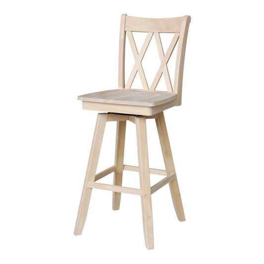 International Concepts - Double inXin Back Bar Height Stool - 30inSH  - S-203SW veiw 1