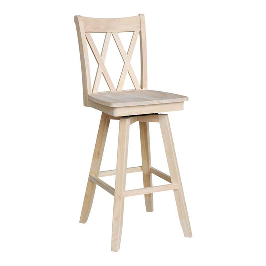 International Concepts - Double inXin Back Bar Height Stool - 30inSH  - S-203SW veiw 2