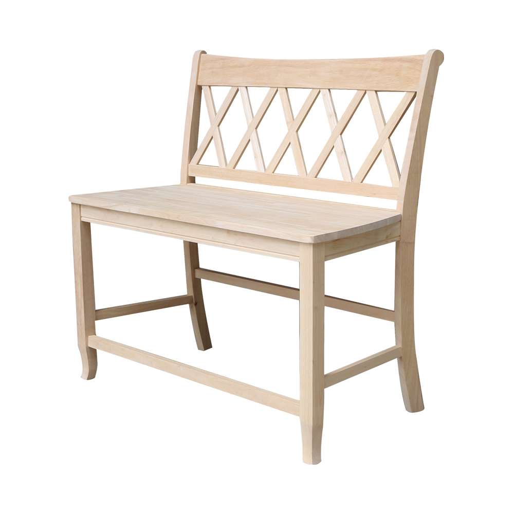International Concepts - Double X-Back Bench - 24in Seat Height - BE-202 veiw 1