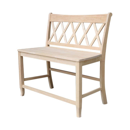 International Concepts - Double X-Back Bench - 24in Seat Height - BE-202 veiw 1