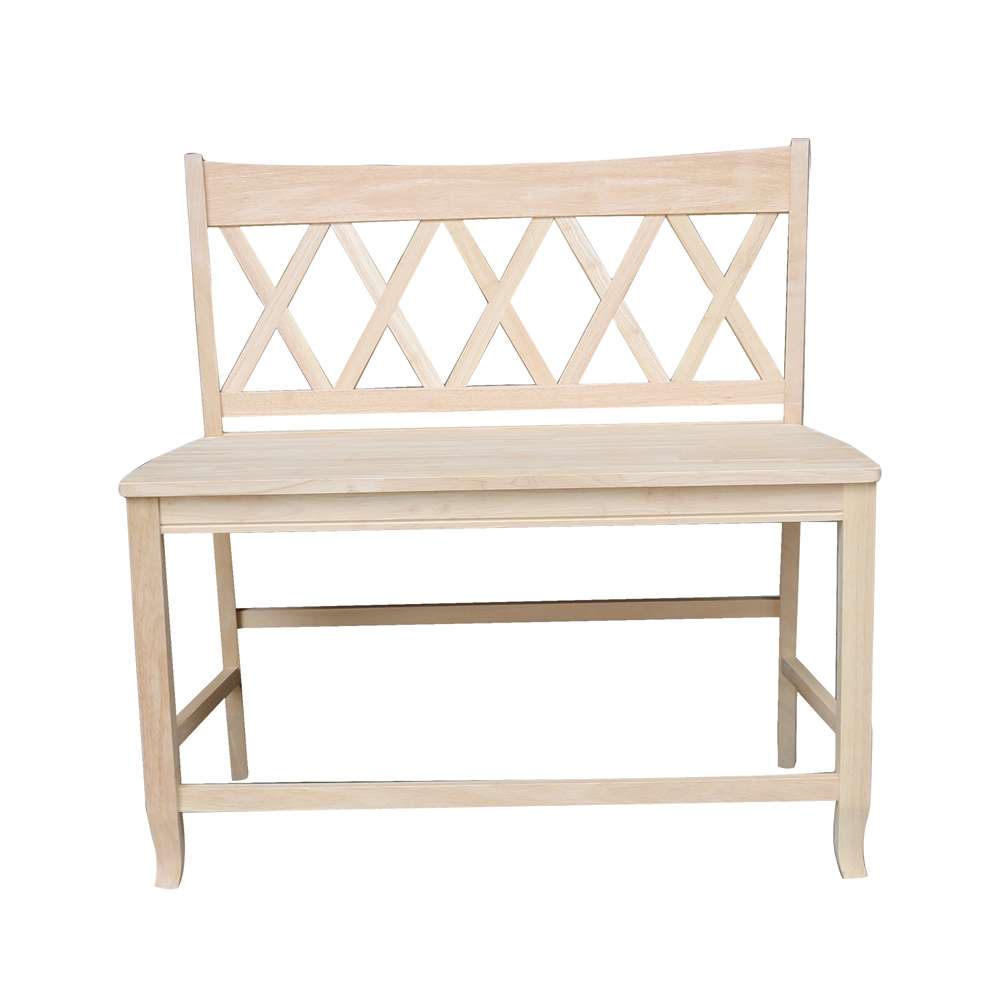 International Concepts - Double X-Back Bench - 24in Seat Height - BE-202 veiw 4