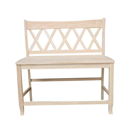 International Concepts - Double X-Back Bench - 24in Seat Height - BE-202 veiw 4