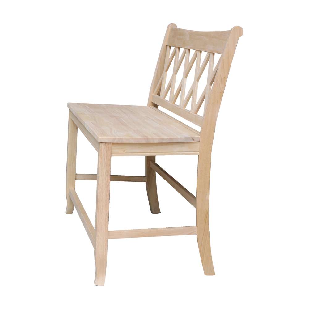 International Concepts - Double X-Back Bench - 24in Seat Height - BE-202 veiw 5
