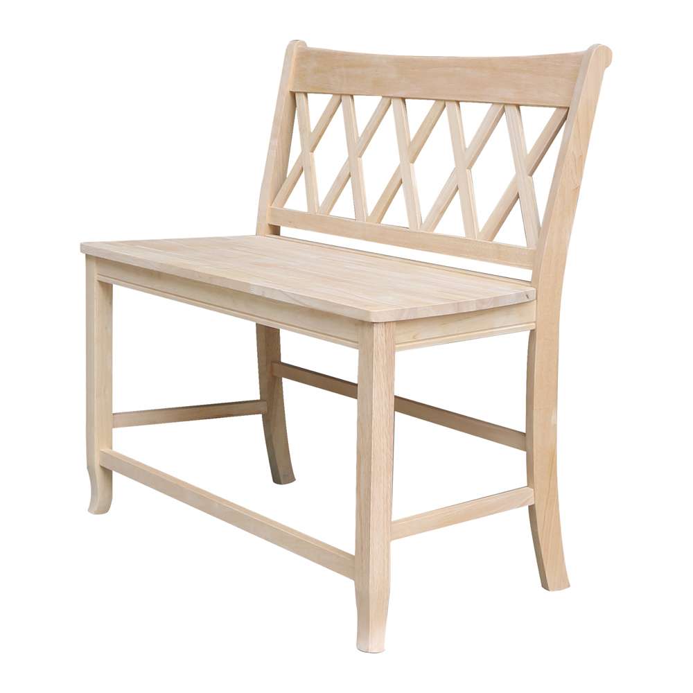 International Concepts - Double X-Back Bench - 24in Seat Height - BE-202 veiw 6