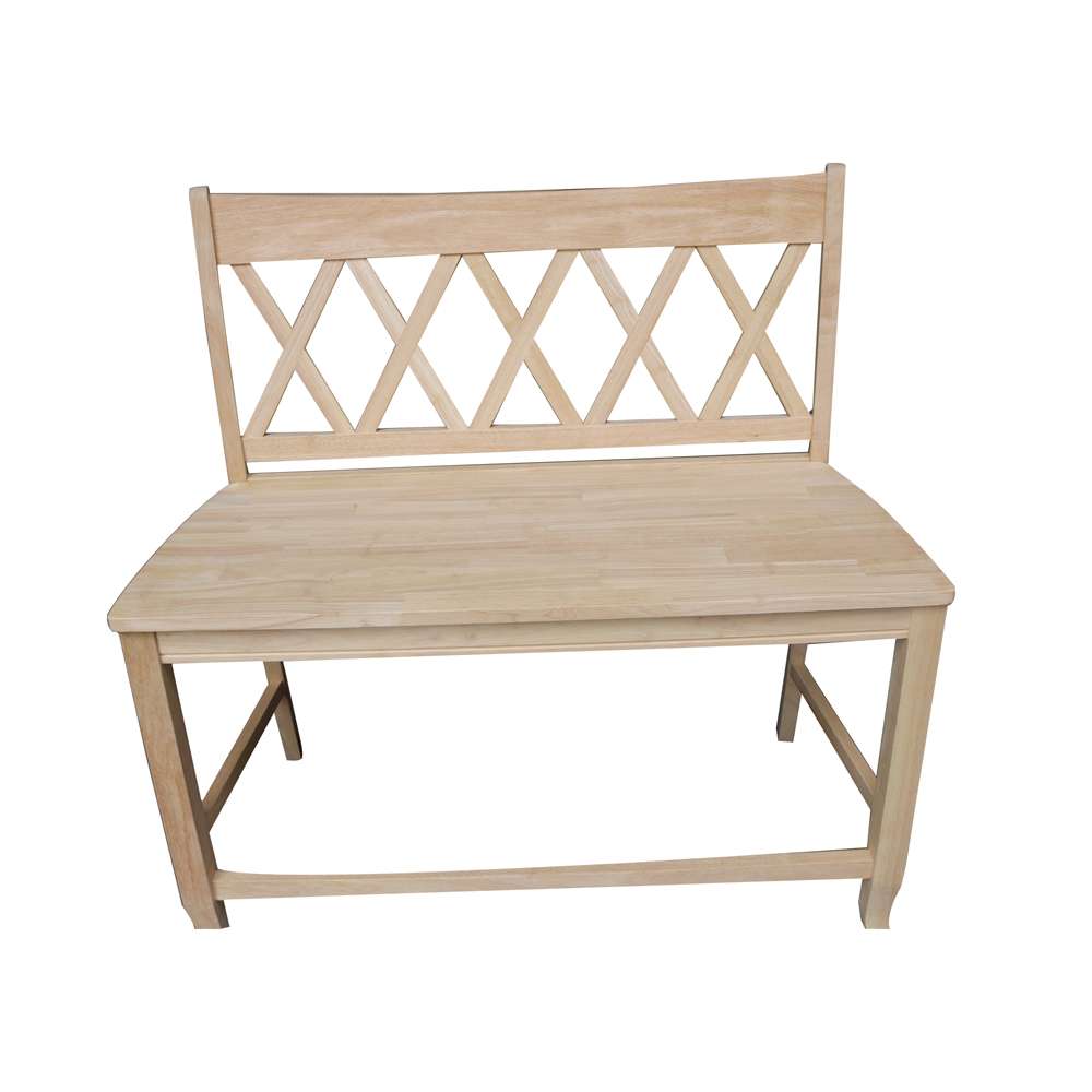 International Concepts - Double X-Back Bench - 24in Seat Height - BE-202 veiw 8