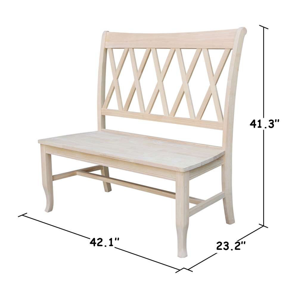 International Concepts - Double X-Back Bench  - BE-20 veiw 3